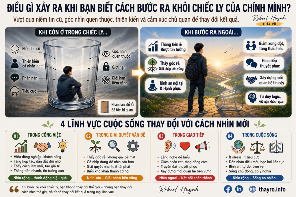 Điều gì xảy ra khi bạn biết cách bước ra khỏi chiếc ly của chính mình